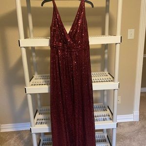 David’s Bridal Sequined Bridesmaid Dress